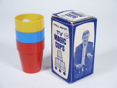 Early Marshall Brodien TV Magic Cups